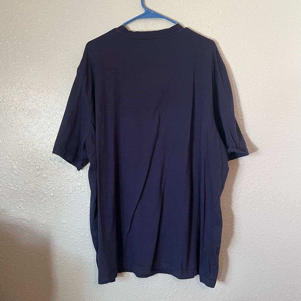 Harbor Bay Womens 3XL Navy Blue Vneck Tee shirt short sleeve Plus Cotton - Picture 2 of 6
